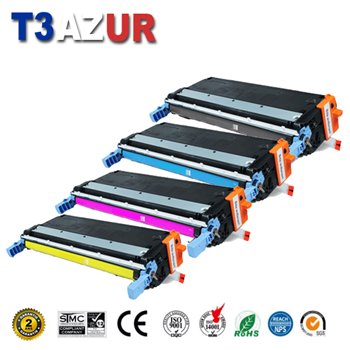 Lot de 4 Toners compatibles HP C9730/1/2/3A (645A)/ Canon EP86