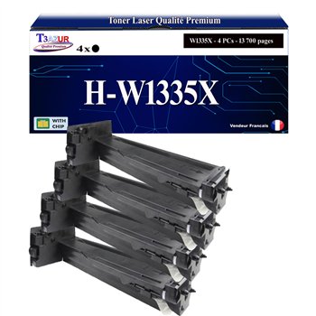 4x Toners compatibles HP 335X (W1335X) Noir -13 700 pages
