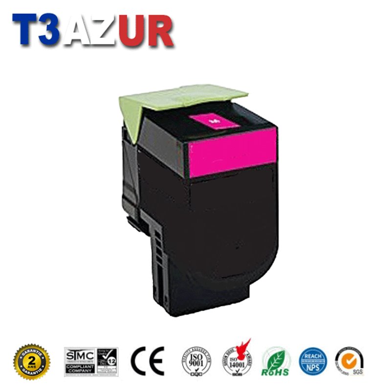 Toner compatible Lexmark CX410/CX510 (80C2HM0/80C2HME/802HM) Magenta - 3 000 pages