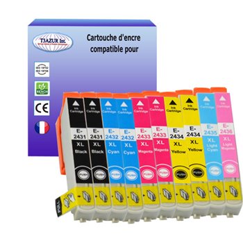 Lot de 10 Cartouches compatibles Epson T24XL