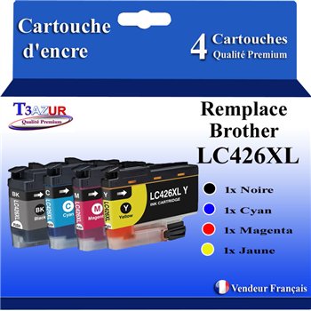 Lot de 4 Cartouches compatibles Brother LC426XL