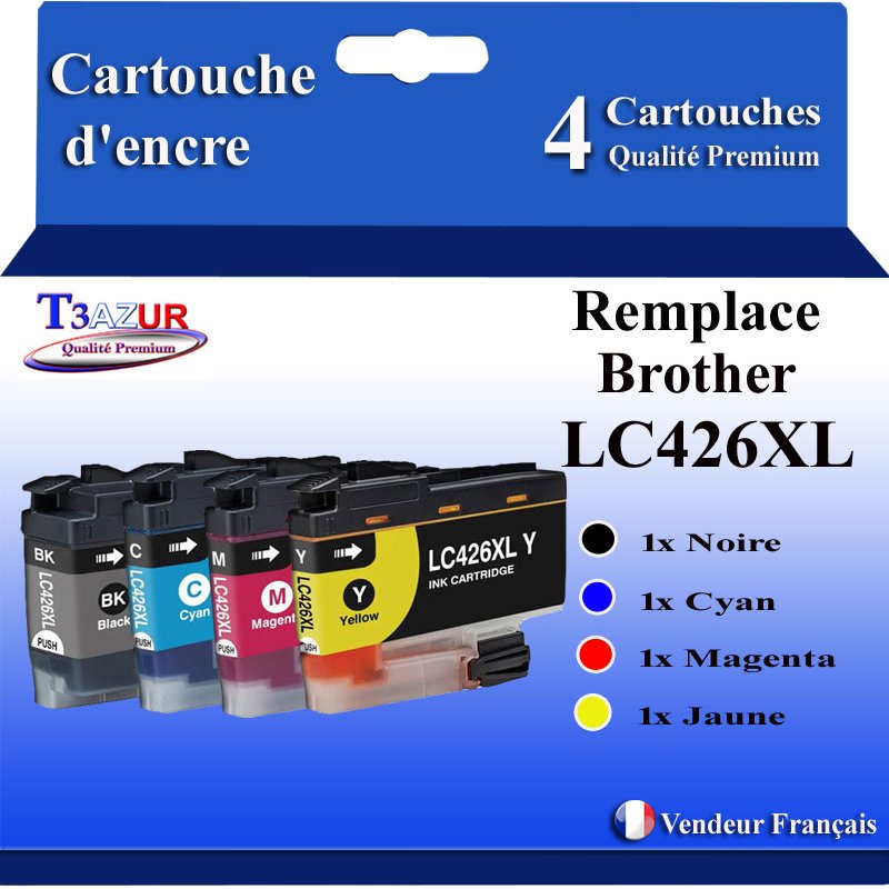 Lot de 4 Cartouches compatibles Brother LC426XL