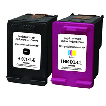 Cartouche compatible HP 901XL (CC653AE/CC654AE) - Noire - 20ml