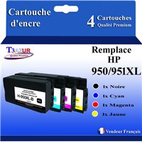 Lot de 4 Cartouches compatibles HP 950 XL / HP 951 XL (1N+1C+1M+1J)