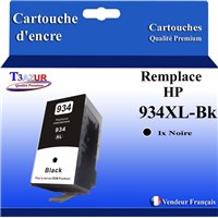 Cartouche compatible HP 934XL (C2P23AE/C2P19AE) - Noire - 1 000 pages