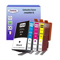 Cartouche compatible HP 934XL (C2P23AE/C2P19AE) - Noire - 1 000 pages
