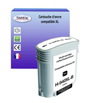 Cartouche compatible HP 940XL (C4902AE/C4906AE) - Noire - 72ml
