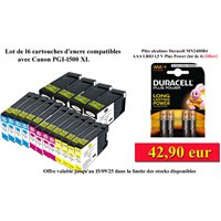 Lot de 10 Cartouches compatibles pour CANON PGI-1500 XL