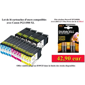 Lot de 10 Cartouches compatibles pour CANON PGI-1500 XL