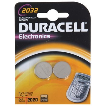 Pile bouton au lithium Duracell DL2032B2 CR2032 3V (2 unités)