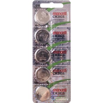 Maxell Lot de 5 piles bouton au lithium CR2025 3 V
