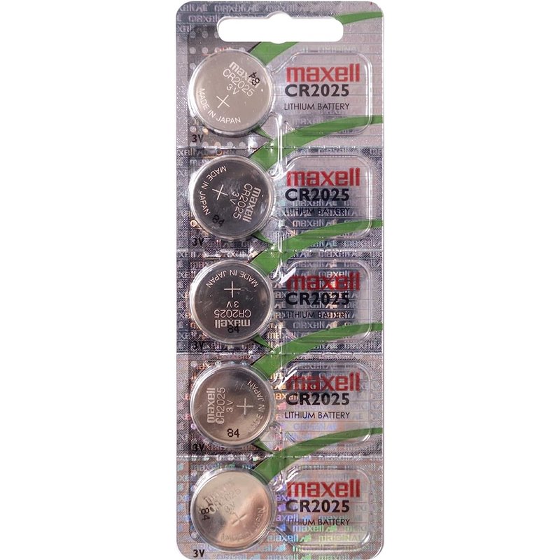 Maxell Lot de 5 piles bouton au lithium CR2025 3 V