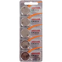Maxell Lot de 5 piles bouton au lithium CR2016 3 V