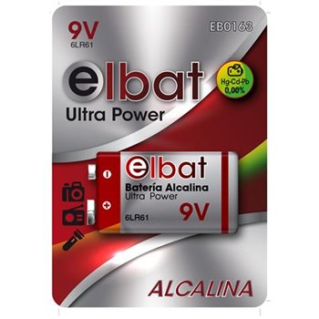 Pile alcaline Elbat 6LR61 / 9V
