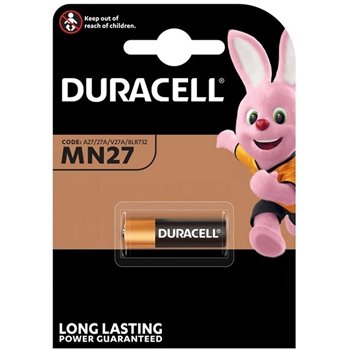 Pile alcaline Duracell MN27 A27/27A/V27A/8LR732 12V - 1 unité