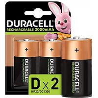 Piles rechargeables Duracell NiHM D LR20 1,2 V 3000 mAh - Préchargées - 2 unités