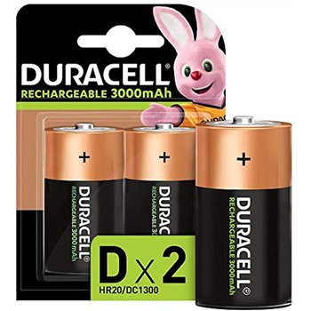 Piles rechargeables Duracell NiHM D LR20 1,2 V 3000 mAh - Préchargées - 2 unités
