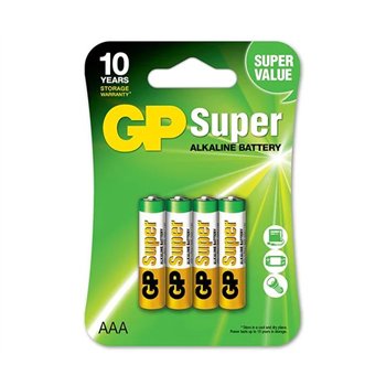 GP Pack de 4 Piles Super Alcalines LR03 AAA 1,5V