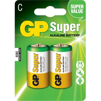 GP Pack de 2 Piles Super Alcalines LR14 C 1,5V