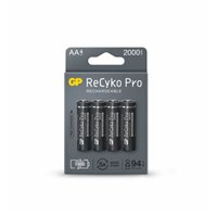 GP ReCyko Pro Pack de 4 Piles Rechargeables 2100mAh AA 1,2V - Préchargées - Durée de vie : Jusqu'à 1 500 fois