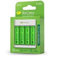 Pack Chargeur USB GP ReCyko + 4 Piles Rechargeables AA 2100mAh