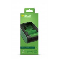 Chargeur USB universel GP ReCyko - Charge les piles : AA, AAA, C, D et 9V