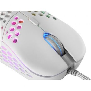 Souris Gaming USB Mars Gaming MM55 12800dpi - Boîtier Panneau Perforé - 5 Boutons - Éclairage RGB Chroma - Utilisation Droitier 