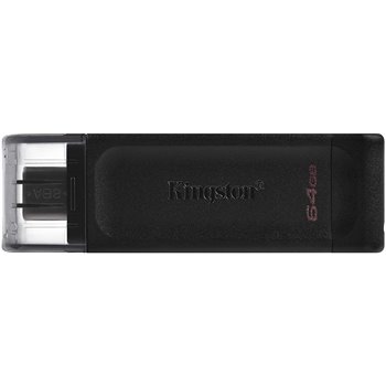 Mémoire USB Type C Kingston DataTraveler 70 64 Go - USB-C 3.2 Gen 1 - Avec couvercle - Noir (Pendrive)