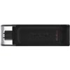 Mémoire USB Type C Kingston DataTraveler 70 64 Go - USB-C 3.2 Gen 1 - Avec couvercle - Noir (Pendrive)