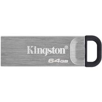 Clé USB Kingston DataTraveler Kyson 64 Go - 3.2 Gen 1 - Lecture 200 Mo/s - Design métallique - Couleur argent (Pendrive)