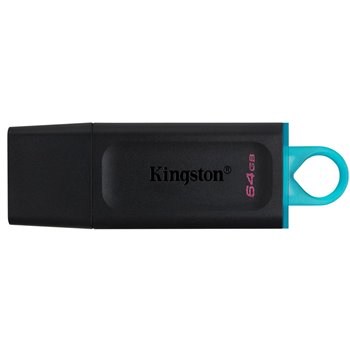 Clé USB Kingston DataTraveler Exodia 64 Go - USB 3.2 Gen 1 - Avec couvercle - Clip porte-clés - Noir (Pendrive)