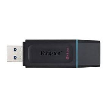 Clé USB Kingston DataTraveler Exodia 64 Go - USB 3.2 Gen 1 - Avec couvercle - Clip porte-clés - Noir (Pendrive)