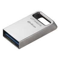 Clé USB Micro USB Kingston DataTraveler 64 Go - USB 3.2 Gen 1 - Ultra compacte et légère - Clip porte-clés - Corps en métal (Pen