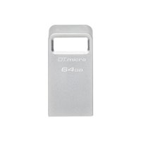 Clé USB Micro USB Kingston DataTraveler 64 Go - USB 3.2 Gen 1 - Ultra compacte et légère - Clip porte-clés - Corps en métal (Pen