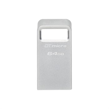 Clé USB Micro USB Kingston DataTraveler 64 Go - USB 3.2 Gen 1 - Ultra compacte et légère - Clip porte-clés - Corps en métal (Pen