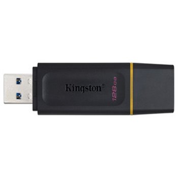 Clé USB Kingston DataTraveler Exodia 128 Go - USB 3.2 Gen 1 - Avec couvercle - Clip porte-clés - Noir (Pendrive)