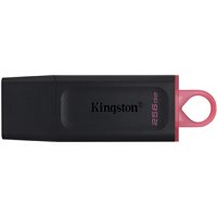 Clé USB Kingston DataTraveler Exodia 256 Go - USB 3.2 Gen 1 - Avec couvercle - Clip porte-clés - Couleur noire (Pendrive)