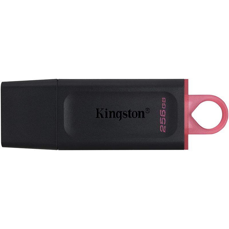 Clé USB Kingston DataTraveler Exodia 256 Go - USB 3.2 Gen 1 - Avec couvercle - Clip porte-clés - Couleur noire (Pendrive)