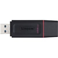 Clé USB Kingston DataTraveler Exodia 256 Go - USB 3.2 Gen 1 - Avec couvercle - Clip porte-clés - Couleur noire (Pendrive)