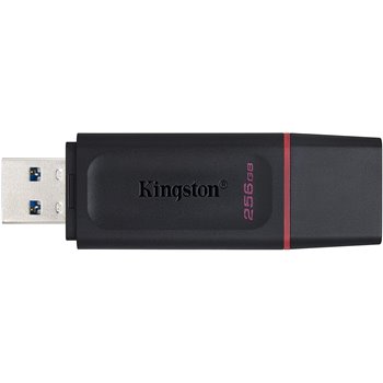 Clé USB Kingston DataTraveler Exodia 256 Go - USB 3.2 Gen 1 - Avec couvercle - Clip porte-clés - Couleur noire (Pendrive)