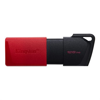Clé USB Kingston DataTraveler Exodia M 128 Go - USB 3.2 Gen 1 - Capuchon mobile - Clip porte-clés - Couleur noir/rouge (Pendrive