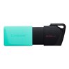 Clé USB Kingston DataTraveler Exodia M 256 Go - USB 3.2 Gen 1 - Capuchon mobile - Clip porte-clés - Couleur noir/turquoise (Pend