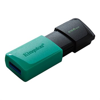 Clé USB Kingston DataTraveler Exodia M 256 Go - USB 3.2 Gen 1 - Capuchon mobile - Clip porte-clés - Couleur noir/turquoise (Pend