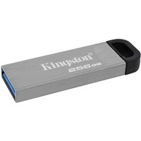 Clé USB Kingston DataTraveler Kyson 256 Go - 3.2 Gen 1 - Lecture 200 Mo/s - Design métallique - Couleur argent (Pendrive)