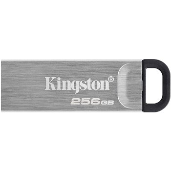 Clé USB Kingston DataTraveler Kyson 256 Go - 3.2 Gen 1 - Lecture 200 Mo/s - Design métallique - Couleur argent (Pendrive)