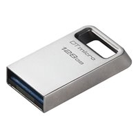 Clé USB Micro USB Kingston DataTraveler 128 Go - USB 3.2 Gen 1 - Ultra compacte et légère - Clip porte-clés - Corps en métal (Pe