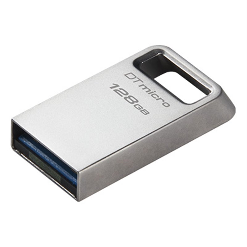 Clé USB Micro USB Kingston DataTraveler 128 Go - USB 3.2 Gen 1 - Ultra compacte et légère - Clip porte-clés - Corps en métal (Pe