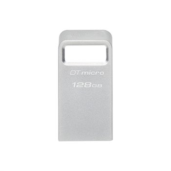 Clé USB Micro USB Kingston DataTraveler 128 Go - USB 3.2 Gen 1 - Ultra compacte et légère - Clip porte-clés - Corps en métal (Pe