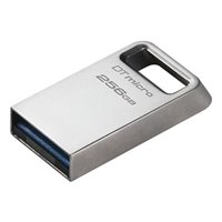 Clé USB Micro USB Kingston DataTraveler 256 Go - USB 3.2 Gen 1 - Ultra compacte et légère - Clip porte-clés - Corps en métal (Pe