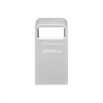 Clé USB Micro USB Kingston DataTraveler 256 Go - USB 3.2 Gen 1 - Ultra compacte et légère - Clip porte-clés - Corps en métal (Pe